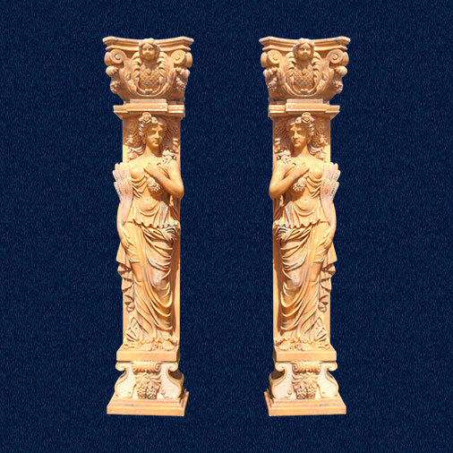 stone columns porches/garden stone pillars/stone porch column design CL-027