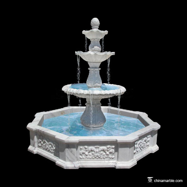 Four tiers marble water fountain/garden fountain