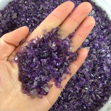 50g Natural Mini Amethyst Point Quartz Crystal Stone Rock Chips Lucky Healing**