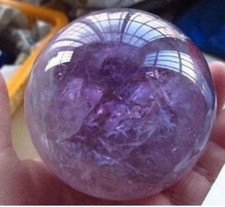 Natural Amethyst Quartz Crystal Sphere Ball Healing Stone 40mm + Stand  AAA