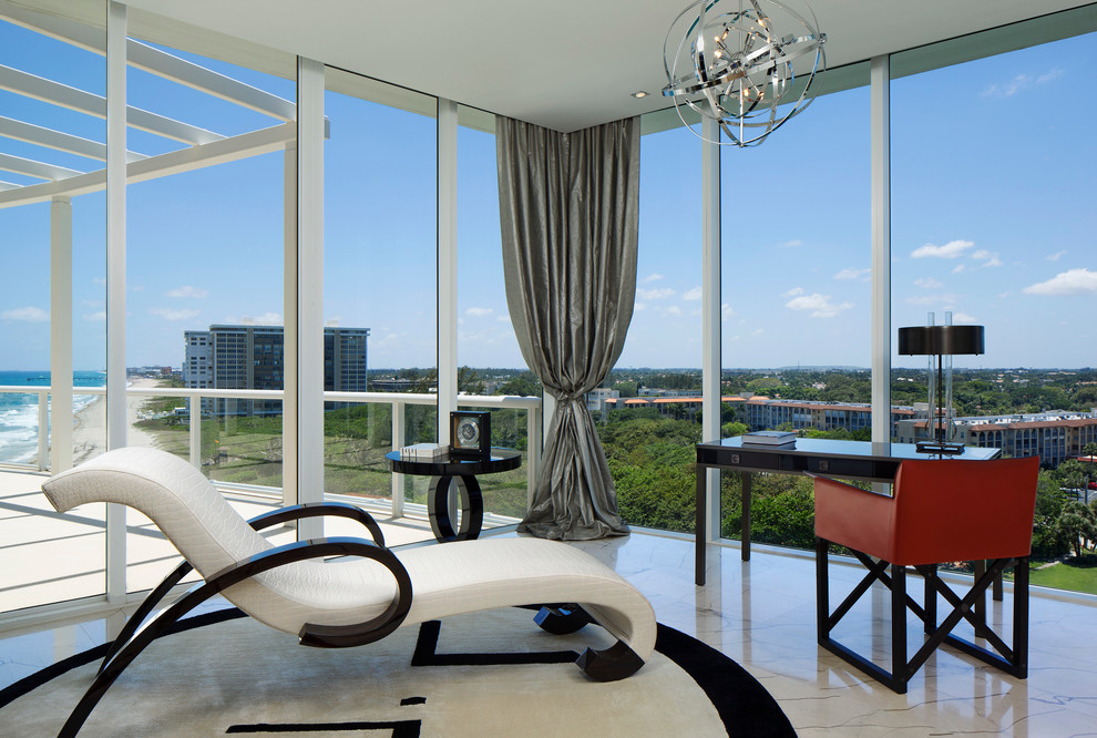 Application of white marble fl