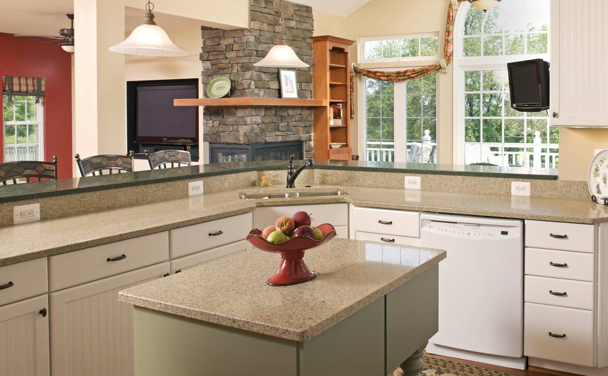 Light colored stone decoration