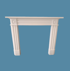 the marble fireplace/white mar