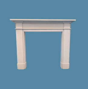 Aegean limestone fireplace mantel FP-033