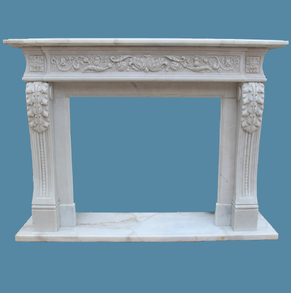 Flowers Carved Fireplace FC-FP