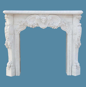 Carved marble mantel FC-FP82