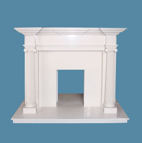 Marble Tile Wood Burning Firep