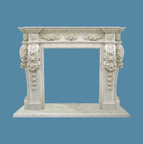 limestone fireplace mantel FC-