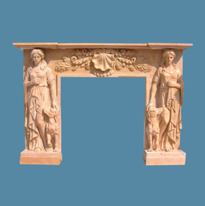 Rosetta marble Mantel SC-FP50