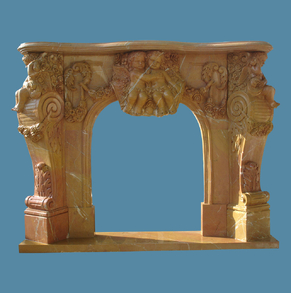 Yellow Marble Mantel SC-FP37