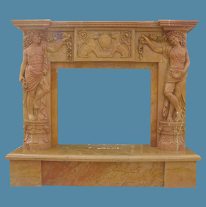limestone fireplace mantel SC-
