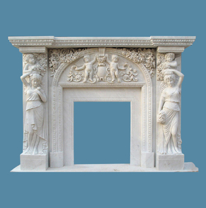 Carved figures fireplace SC-FP