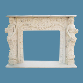 Two ladies statuary marble man