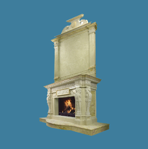 Cream Marble Fireplace DB-FP-1