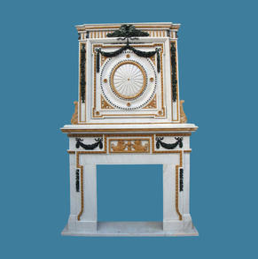 Multicolor marble fireplace DB