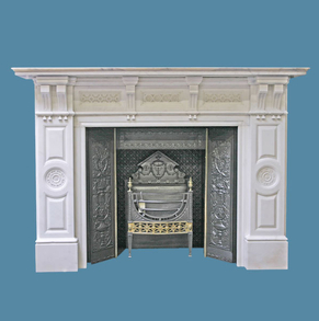 White Marble Fireplace EU-FP31