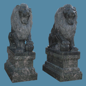 Green Marble Lion M-Lion-19