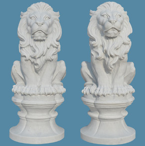 White Marble Lion M-Lion-15