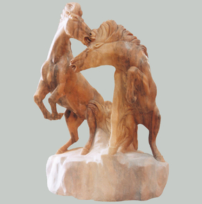 marble horse sculpture/landsca