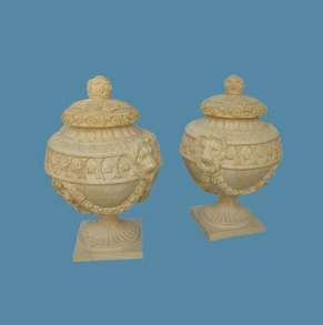 Cream Marble Urn FLP-20