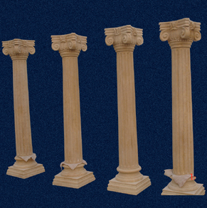 The Roman cream Marble column 