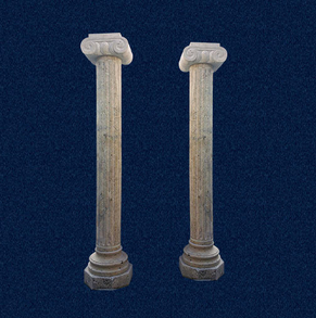 round marble columns/marble ho