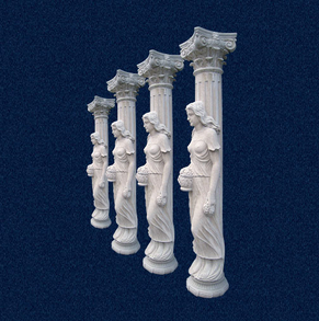 travertine column/prices stone