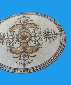 Multi-color marble medallion M
