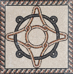 Square Waterjet Medallion/Marb