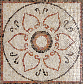 Square Waterjet Medallion/Marb