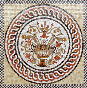 Round Marble Medallion Tile Lo