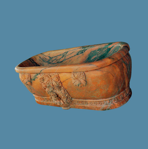 Pink marble Bath tub Bathtub-4