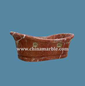 Red marble Bath tub Bathtub-19