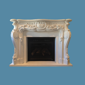 hand carved marble mantel 02