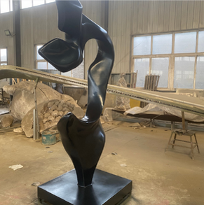 Stainless steel abstract sculp