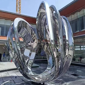 Stainless steel abstract sculp