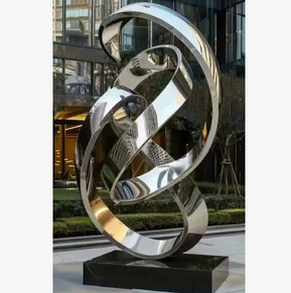 Stainless steel abstract sculp