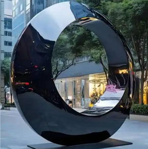 Stainless steel abstract sculp