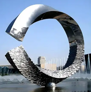 Stainless steel abstract sculp