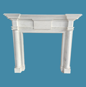 Statuary white marble pillars 