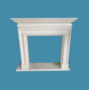 Honed statuary marble bolection with shelf MF-71  