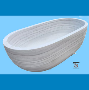 Wooden Veins Marble Bathtub 51
