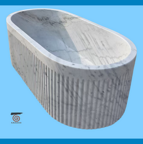 Guangxi White Marble Bathtub 3