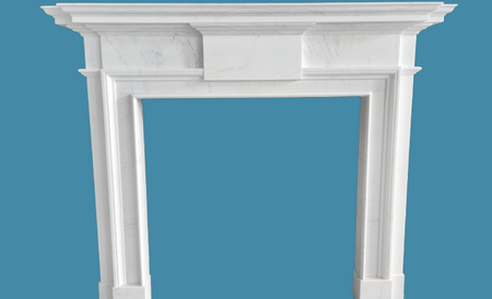 Statuary white marble fireplace MF-55