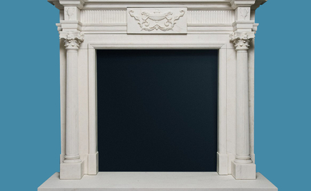 the pillars fireplace mantel 01