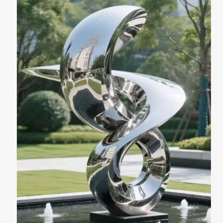 Stainless steel abstract sculpture BS-28