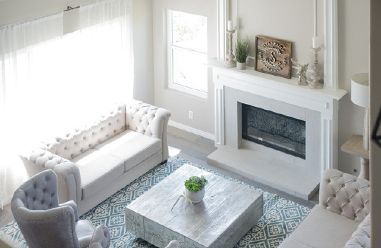 A Chinese travertine Sitting Room for Mom