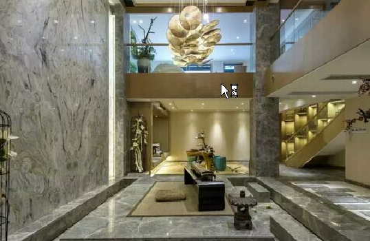 Stone corridor spelling a flower, atmosphere very heroism