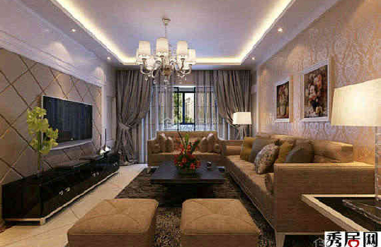 ledge stone factory-Modern garden style living room decorati